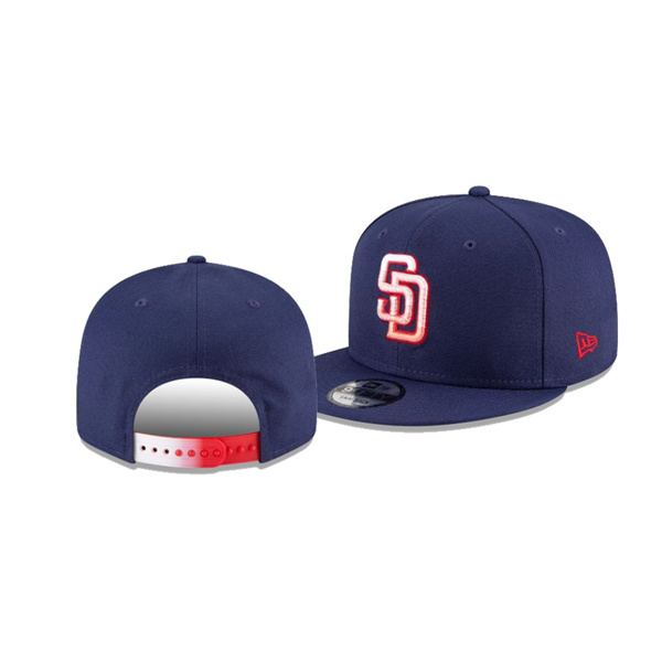 Men's San Diego Padres Americana Fade Navy Snapback Hat