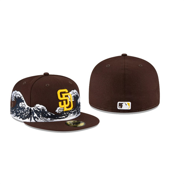 Men's San Diego Padres New Era 100th Anniversary Brown Wave 59FIFTY Fitted Hat