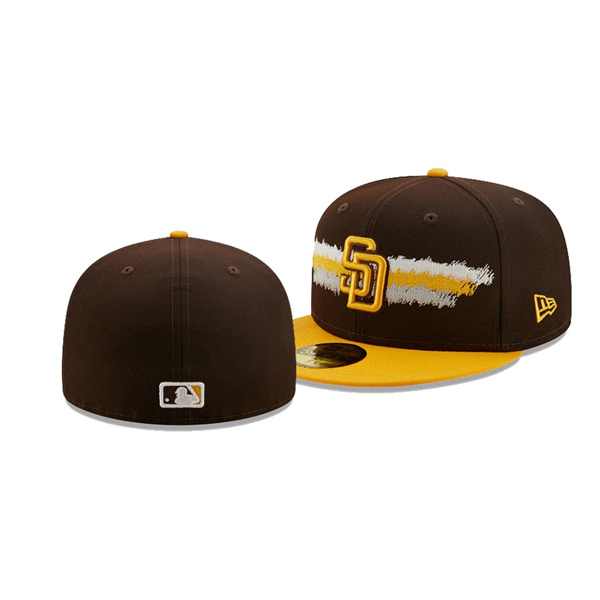 San Diego Padres Scribble Brown 59FIFTY Fitted Hat