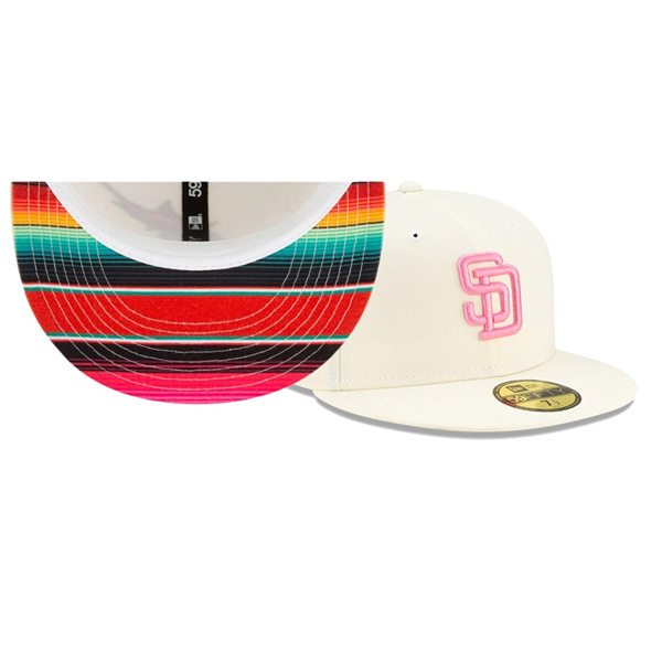 San Diego Padres Chrome Serape Under Visor Cream 59FIFTY Fitted Hat