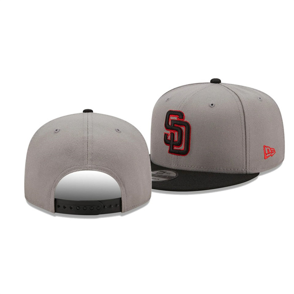 San Diego Padres Color Pack Gray Black 2-Tone 9FIFTY Snapback Hat
