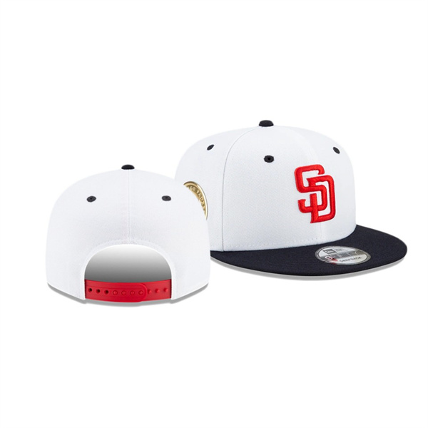 San Diego Padres Americana White 9FIFTY Snapback Hat