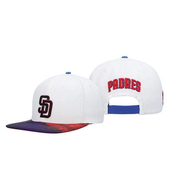 San Diego Padres Dip-Dye White Snapback Pro Standard Hat