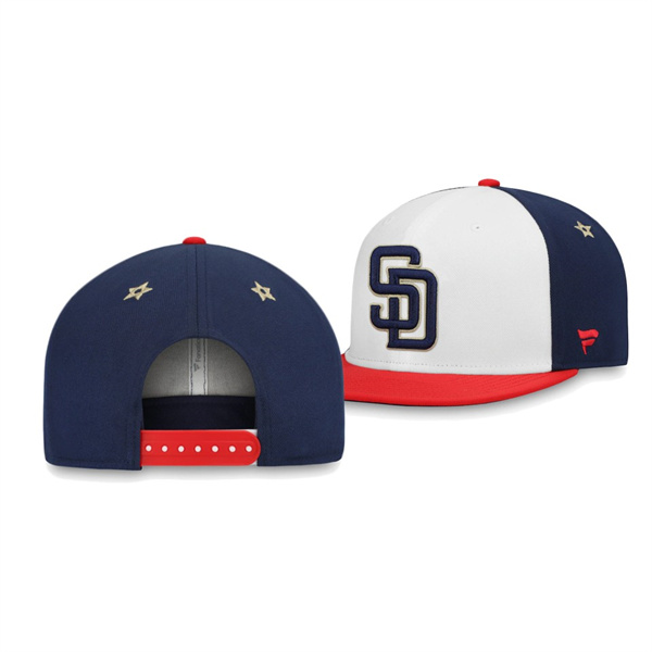 Men's Padres Americana White Red Team Snapback Hat