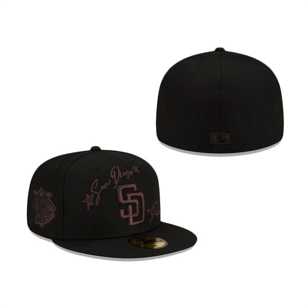 San Diego Padres Cursive 59FIFTY Fitted Hat