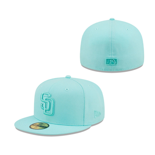 San Diego Padres New Era Icon Color Pack 59FIFTY Fitted Hat Turquoise