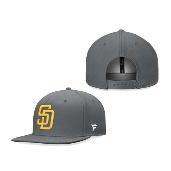 San Diego Padres Fanatics Branded Snapback Hat Graphite
