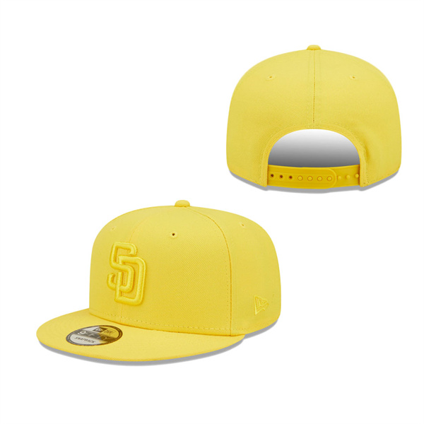 Men's San Diego Padres New Era Yellow Spring Color Pack 9FIFTY Snapback Hat