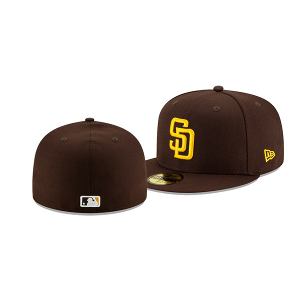 Youth Padres Authentic Collection Brown 59FIFTY Fitted New Era Hat