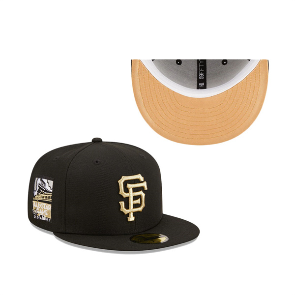 Giants 2007 All-Star Game Metallic Gold Undervisor 59FIFTY Fitted Hat Black