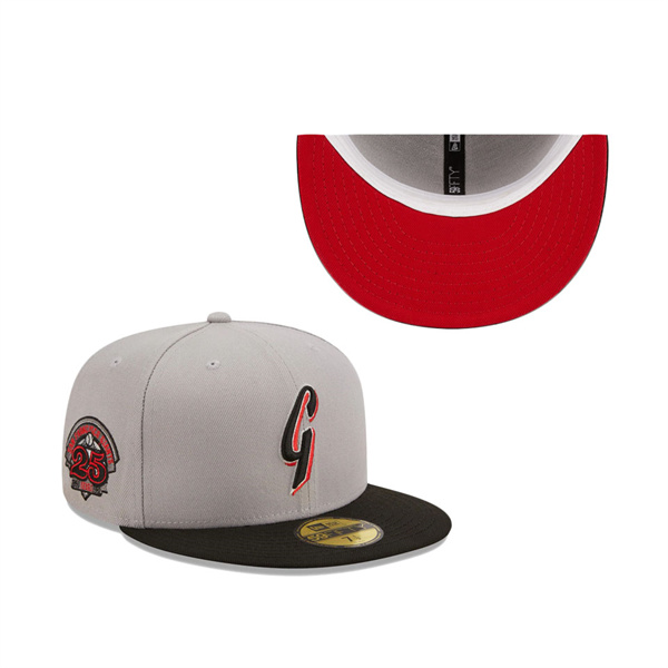 Giants 25th Anniversary Red Undervisor 59FIFTY Fitted Hat Gray Black