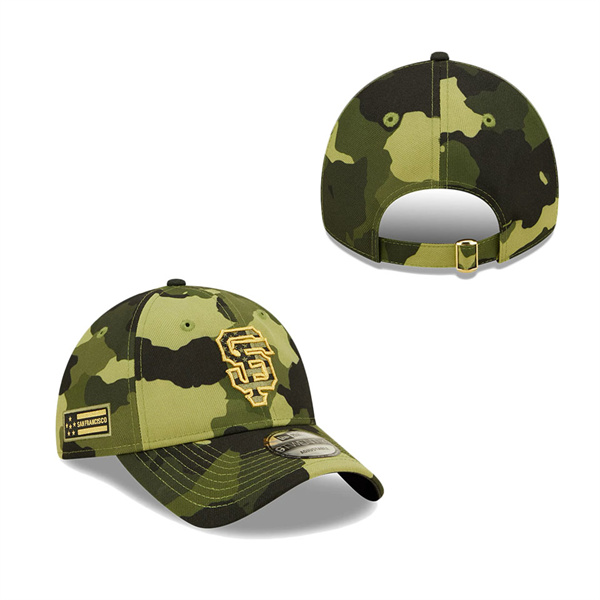 Men's San Francisco Giants New Era Camo 2022 Armed Forces Day 9TWENTY Adjustable Hat