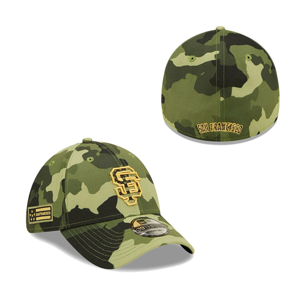 Men's San Francisco Giants New Era Camo 2022 Armed Forces Day 39THIRTY Flex Hat