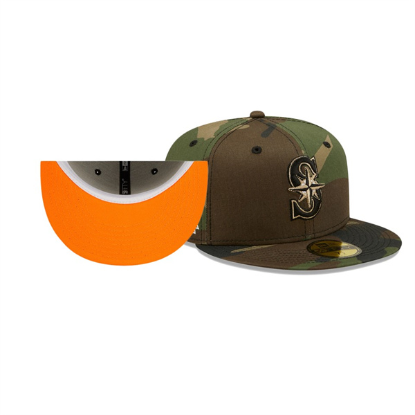 Seattle Mariners 30th Anniversary Camo Flame Undervisor 59FIFTY Fitted Hat