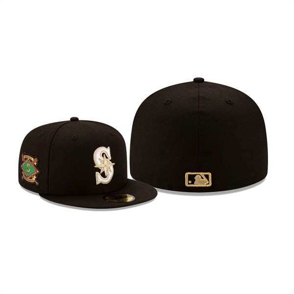 Men's Seattle Mariners AKA Patch Black 59FIFTY Fitted Hat