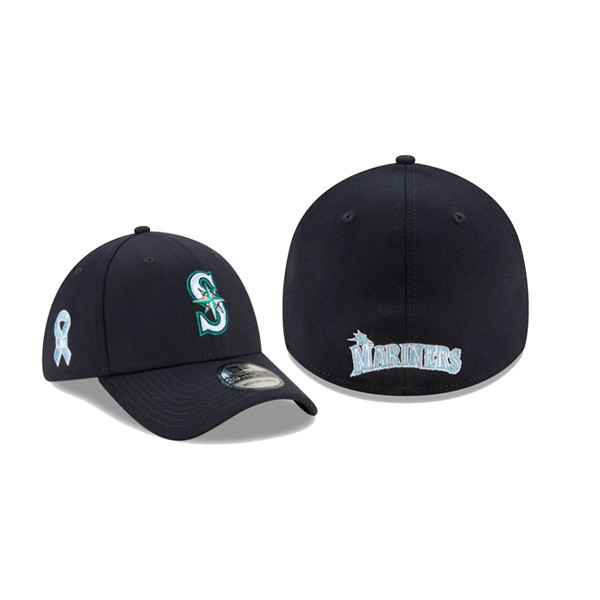Men's Seattle Mariners 2021 Father's Day Navy 39THIRTY Flex Hat
