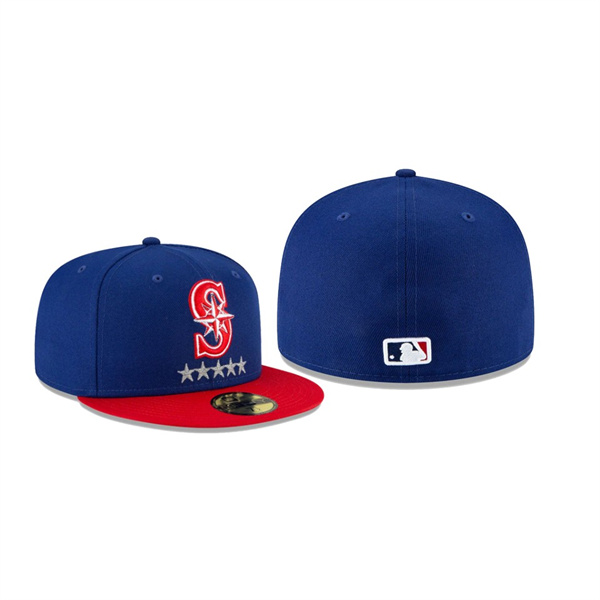 Men's Seattle Mariners Team Red White Blue Royal 59FIFTY Fitted Hat