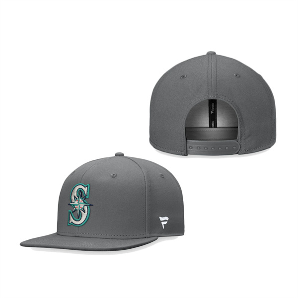 Seattle Mariners Fanatics Branded Snapback Hat Graphite