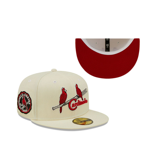 St. Louis Cardinals 1934 World Series Chrome Alternate Undervisor 59FIFTY Fitted Cap Cream