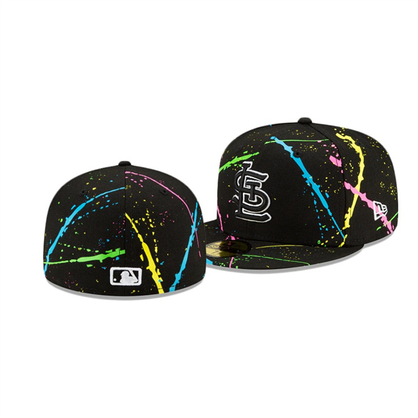 St. Louis Cardinals Streakpop Black 59FIFTY Fitted Hat