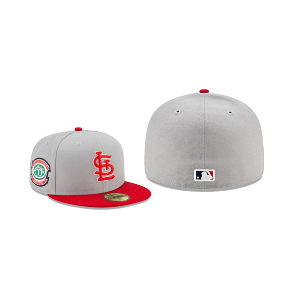 Men's St. Louis Cardinals Busch Stadium 30th Anniversary Patch Gray 59FIFTY Fitted Hat