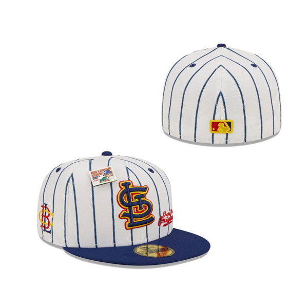 Men's St. Louis Cardinals New Era White Navy MLB X Big League Chew Original 59FIFTY Fitted Hat