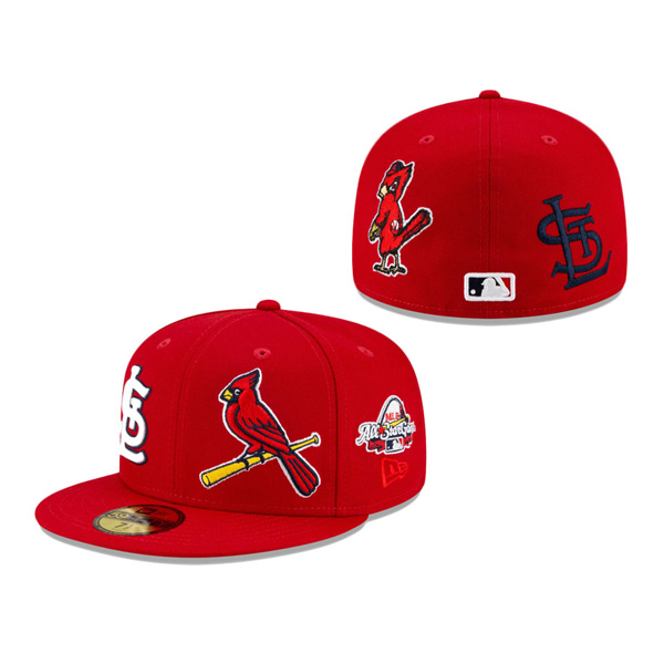 St. Louis Cardinals New Era Patch Pride 59FIFTY Fitted Hat Red