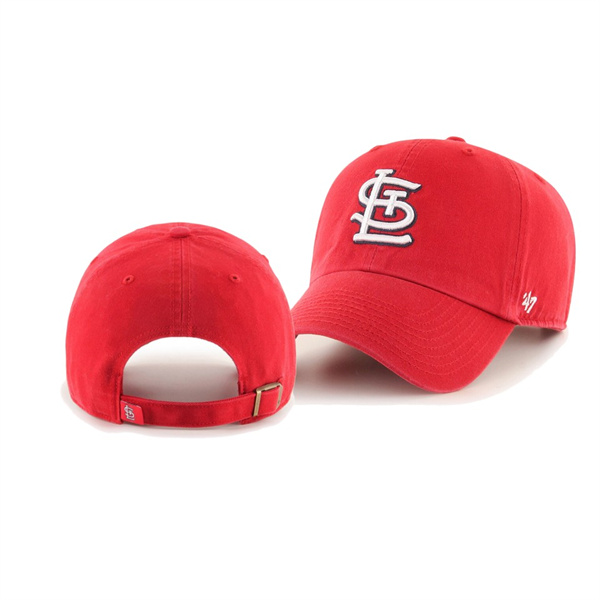 Youth St. Louis Cardinals Team Logo Red Clean Up Adjustable Hat