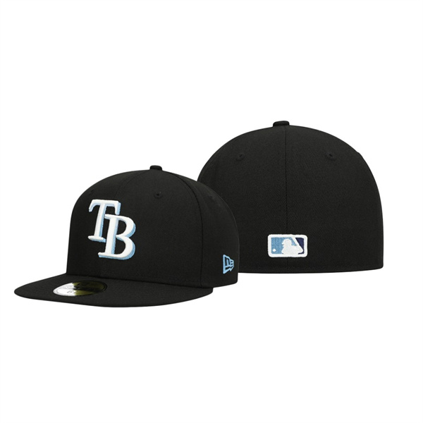 Tampa Bay Rays Color Dupe Black 59FIFTY Fitted Hat