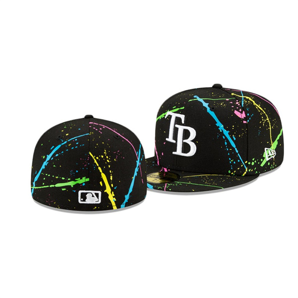 Tampa Bay Rays Streakpop Black 59FIFTY Fitted Hat