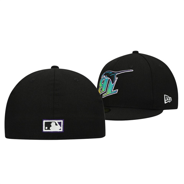 Tampa Bay Rays Upside Down Black 59FIFTY Fitted Hat