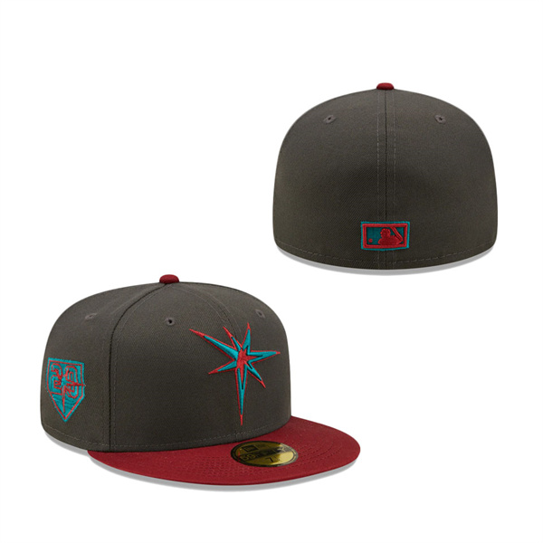 Tampa Bay Rays New Era 20th Anniversary Titlewave 59FIFTY Fitted Hat - Graphite Cardinal