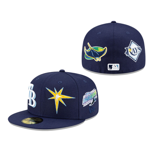 Tampa Bay Rays New Era Patch Pride 59FIFTY Fitted Hat Navy