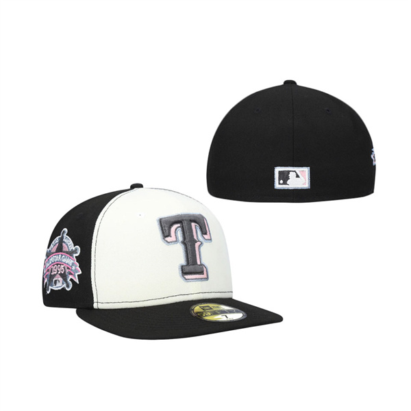 Texas Rangers 1995 All-Star Game Pink Undervisor 59FIFTY Fitted Cap Cream Black