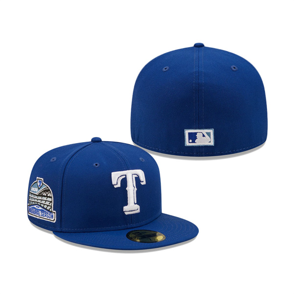 Rangers 2020 Inaugural Season At Globe Life Field Sky Blue Undervisor 59FIFTY Fitted Hat Royal