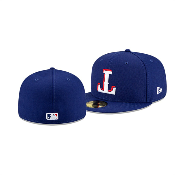 Texas Rangers Upside Down Royal 59FIFTY Fitted Hat