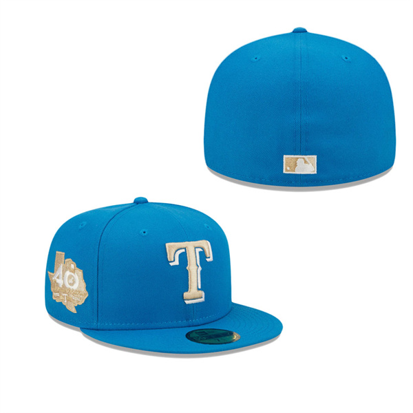 Texas Rangers Blue Stone 40th Anniversary Undervisor 59FIFTY Fitted Hat