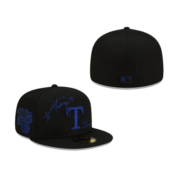 Texas Rangers Cursive 59FIFTY Fitted Hat