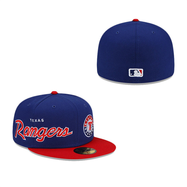Texas Rangers Double Logo 59FIFTY Fitted Hat