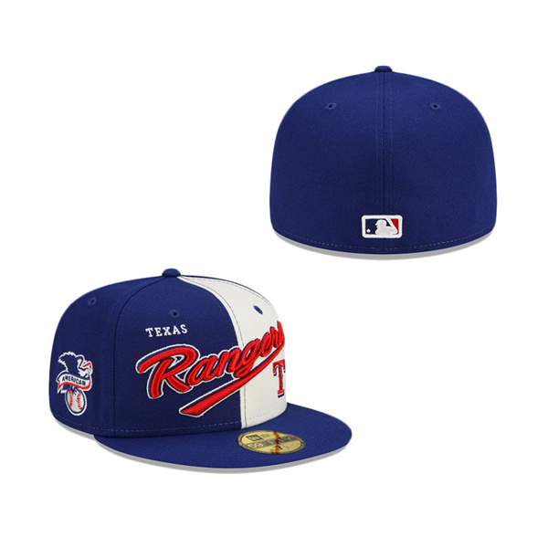 Texas Rangers Split Front 59FIFTY Fitted Hat