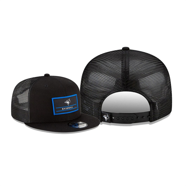 Men's Toronto Blue Jays Deck Trucker Black 9FIFTY Snapback Hat