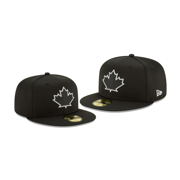 Men's Blue Jays Clubhouse Black Team 59FIFTY Fitted Hat