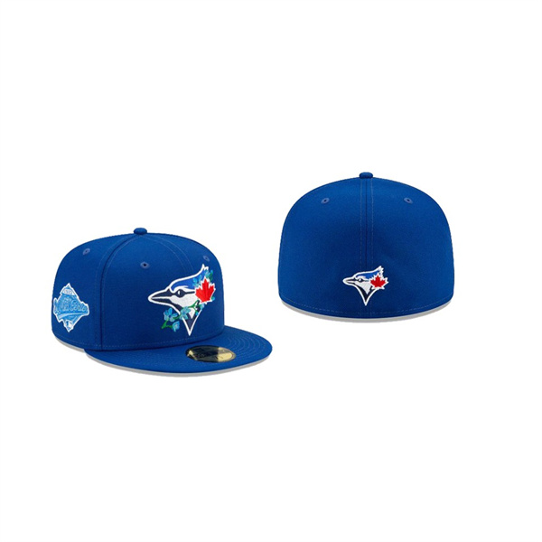 Men's Toronto Blue Jays Side Patch Bloom Blue 59FIFTY Fitted Hat