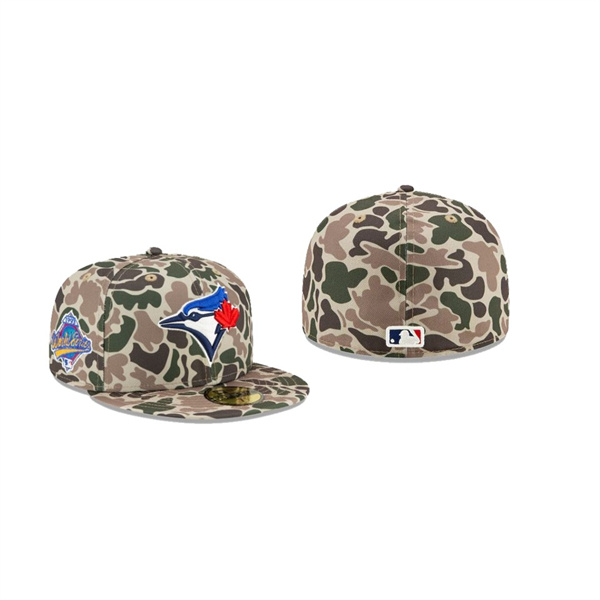 Men's Toronto Blue Jays # Duck Camo 59FIFTY Fitted Hat Green