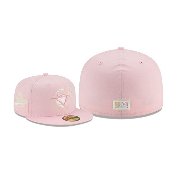 Men's Toronto Blue Jays Light Yellow Under Visor Pink 59FIFTY Fitted Hat