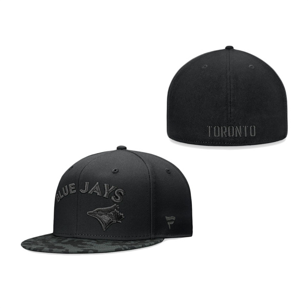 Toronto Blue Jays Fanatics Branded Camo Brim Fitted Hat Black