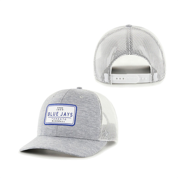 Men's Toronto Blue Jays '47 Heathered Gray White Harrington Trucker Snapback Hat