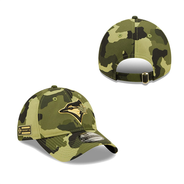 Men's Toronto Blue Jays New Era Camo 2022 Armed Forces Day 9TWENTY Adjustable Hat