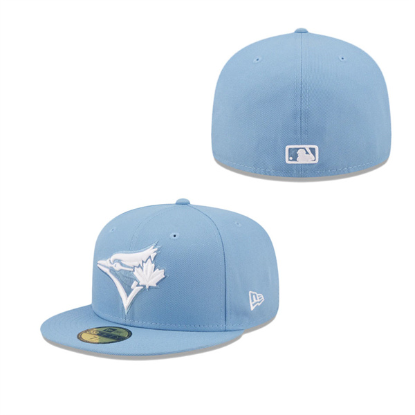 Toronto Blue Jays Sky Blue Logo White 59FIFTY Fitted Hat