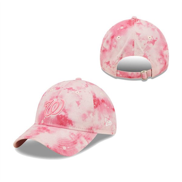 Girls Youth Washington Nationals New Era Pink 2022 Mother's Day 9TWENTY Adjustable Hat